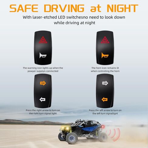 UTV Interior Dome Lights UTV Dome Light With Switch Roll Bar Mount Dome Light Battery Powered UTV Interior Lights fit UTV Polaris RZR ATV Can-Am Kawasaki Truck Car Off-road cab - white in Kuwait