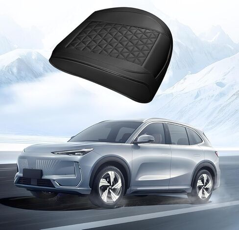 2PCS Leather Car Front Seat Cover, Anti-Slip & Full Wrap Driver Vehicle Seat Bottom Cushion Pad with Storage Pockets, Breathable Comfortable Automotive Chair Protector, Universal Fit (Black) in Saudi Arabia
