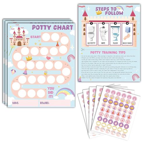 Potty Training Chart, 10 Truck Potty Training Reward Chart for Toilet Success, 8"x10" Routine Calendar with Stickers for Toddler Boys - B03 in Saudi Arabia