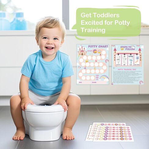 Potty Training Chart, 10 Truck Potty Training Reward Chart for Toilet Success, 8"x10" Routine Calendar with Stickers for Toddler Boys - B03 in Saudi Arabia