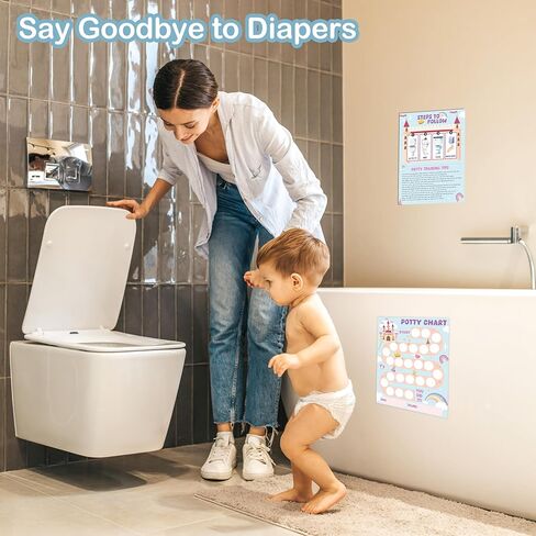 Potty Training Chart, 10 Truck Potty Training Reward Chart for Toilet Success, 8"x10" Routine Calendar with Stickers for Toddler Boys - B03 in Saudi Arabia