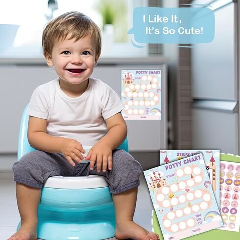 Potty Training Chart, 10 Truck Potty Training Reward Chart for Toilet Success, 8"x10" Routine Calendar with Stickers for Toddler Boys - B03 in Saudi Arabia