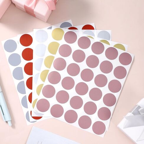 300 Pcs Scratch Off Labels Stickers, 1" Round Self-Adhesive Stickers, 5 Colors Round Circle Scratch Sticker, Lottery Tickets DIY Raffle Ticket, Reward Cards, Party Favors in Saudi Arabia