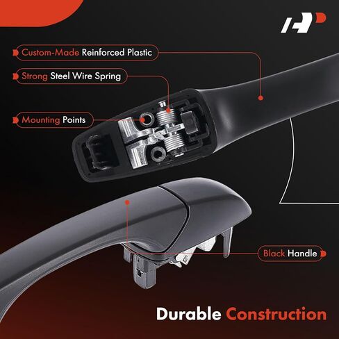 A-Premium Rear Left or Right Side Exterior Door Handle Compatible with Dodge Grand Caravan 2008-2020 & Chrysler Town & Country 2008-2016 & Volkswagen Routan 2009-2012 & Ram C/V 2012-2015, Primed Black in Saudi Arabia