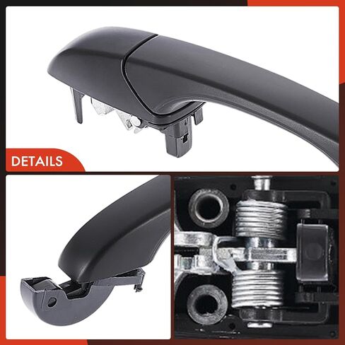 A-Premium Rear Left or Right Side Exterior Door Handle Compatible with Dodge Grand Caravan 2008-2020 & Chrysler Town & Country 2008-2016 & Volkswagen Routan 2009-2012 & Ram C/V 2012-2015, Primed Black in Saudi Arabia