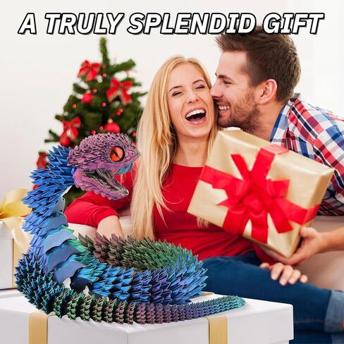 48 inch Super Large 3D Printed Snake with Movable Teeth and Flexible Joint 3D Printed Animals Toys Birthday in Saudi Arabia