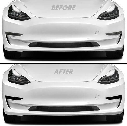 SlickMod PreCut Vinyl Smoke Tint for 2020-2022 Tesla Model Y Headlight (2. Headlight Eyelid, Gloss Black) in Saudi Arabia