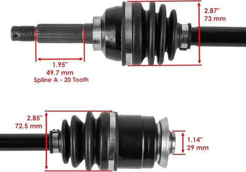 Caltric 54901-19B31 Front CV Axles Compatible with Suzuki QuadRunner LTF250F 1997-2002 Left And Right in Saudi Arabia