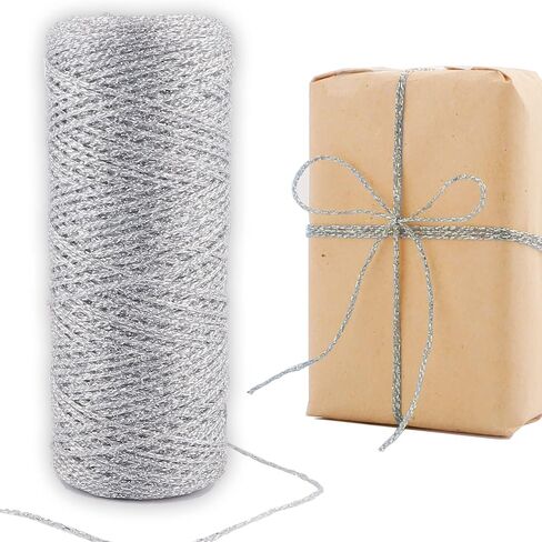 110 Yards Christmas Twine Decorative Metallic Bakers Twine Gold Wrapping Twine Craft String Present Wrapping for Christmas DIY Gift Decorations in Saudi Arabia
