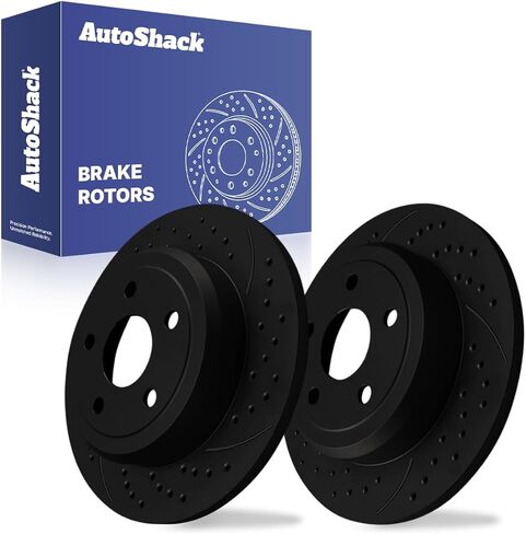 قطع غيار دوارات الفرامل الخلفية الصلبة AutoShack 12.99 بوصة (330 مم) لسيارة جيب جراند شيروكي 2011-2020 دودج دورانجو مكونة من قطعتين in Saudi Arabia