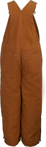 Carhartt boys Bib Overalls (Lined and Unlined),Carhartt Brown Canvas,14 in Kuwait