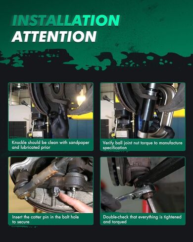 طقم تعليق SCITOO 6 قطع 2 وصلة نهاية شريط أمامي 2 علوي 2 ذراع تحكم سفلي ومفاصل كروية جانب الركاب مناسب لسيارة شيفروليه C1500 C2500 تاهو لجي إم سي C1500 C2500 يوكون in Kuwait