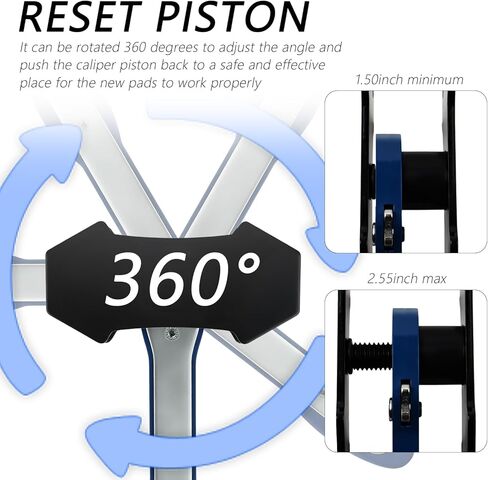 Car Brake Caliper Compression Tool Kit,Caliper Piston Compressor Tool Includes Calipers Hanger/Brake Measuring Tools/Steel Plate/Brakes Tools,Professional Auto Disc Caliper Repair Kit in Saudi Arabia