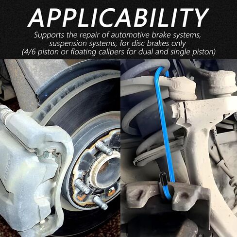 Car Brake Caliper Compression Tool Kit,Caliper Piston Compressor Tool Includes Calipers Hanger/Brake Measuring Tools/Steel Plate/Brakes Tools,Professional Auto Disc Caliper Repair Kit in Saudi Arabia