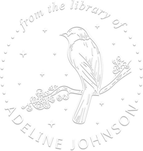 Personalized Book Embosser Custom, Personal Book Embosser Stamp, Bird Stamp Custom, Customized Book Stamp, Library Stamp Personalized, From The Library Of Custom Stamp, 1.5 x 1.5 inches in Saudi Arabia