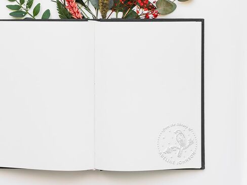 Personalized Book Embosser Custom, Personal Book Embosser Stamp, Bird Stamp Custom, Customized Book Stamp, Library Stamp Personalized, From The Library Of Custom Stamp, 1.5 x 1.5 inches in Saudi Arabia