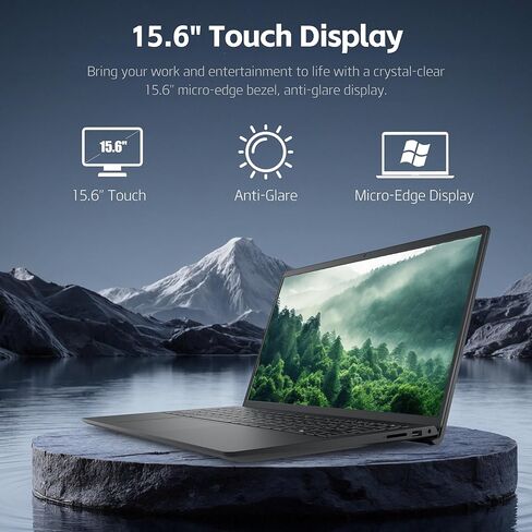 Dell Inspiron 3535 Laptop, Copilot AI, AMD Ryzen 7 7730U, 15.6" Touchscreen Display, 16GB RAM, 512GB SSD, Long Battery Life, Webcam, Wi-Fi, Bluetooth, Windows 11 Pro, Alpacatec Accessories in Saudi Arabia