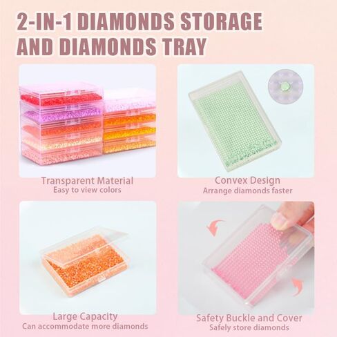 مجموعة أدوات الرسم الماسي الشاملة 185 قطعة من Qlonry، مجموعة إكسسوارات الفن الماسي بما في ذلك مجموعة لوحة إضاءة LED مقاس A4، ودعامة، وصندوق تخزين بتصميم نقطة محدبة، وقلم رسم للحرف اليدوية in Kuwait