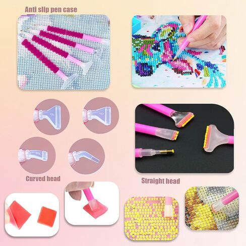 مجموعة أدوات الرسم الماسي الشاملة 185 قطعة من Qlonry، مجموعة إكسسوارات الفن الماسي بما في ذلك مجموعة لوحة إضاءة LED مقاس A4، ودعامة، وصندوق تخزين بتصميم نقطة محدبة، وقلم رسم للحرف اليدوية in Kuwait