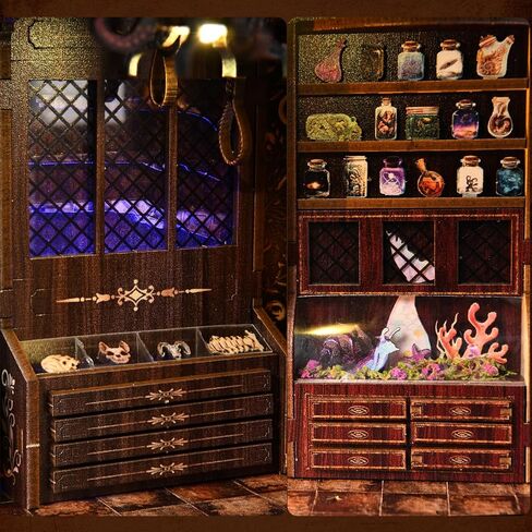 Book Nook DIY Kit,3D Wooden Puzzle with LED Bookend Bookshelf Decoration,Miniature Doll House for Home Decor, Jesus Christ Spiritual Gift,Cathedral in Saudi Arabia