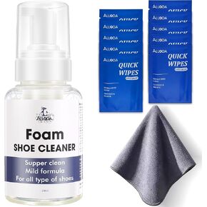 Alloda Shoe Cleaner, Rich Foam Clean 80Pairs, Suede Shoe Cleaner, Leather Cleaner, Sneaker Cleaner Kit, Shoe Cleaning Kit with Brush Towel, (clear) in Kuwait