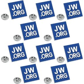 Jehovah Witness - Square Blue Label Pin - JW.org Neck Tie Hat Tack Clip Women or Men Suits-Gold Square-10 Pcs in Kuwait