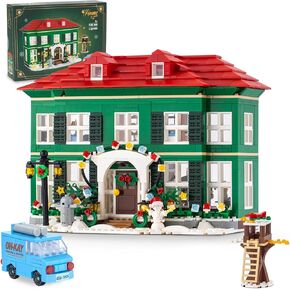 Christmas House Building Set with Light for Adults, NO Compatible with Lego House, 1187PCS Holiday Loness Home Boys House Building Kits, Christmas for Movie Fans Friends Family in Saudi Arabia