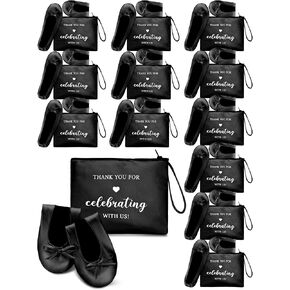 Cuffbow Wedding Foldable Flats Dancing Shoes Bulk Women's Roll up Ballet Flats Wedding Party Slippers for Bridesmaids Guests in Kuwait