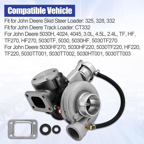 4045 S1BG036 Turbocharger Compatible with John Deere 4045 5030H 5030TF 5030HF HF270–Replace RE519535,RE538931 - Replace RE554959 in Saudi Arabia