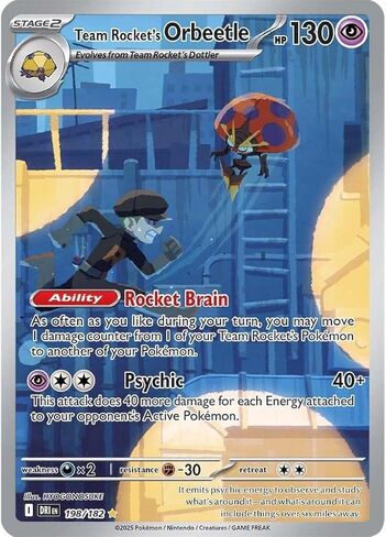 Team Rocket’s Orbeetle 198/182 – Destined Rivals Illustration Rare – Foil Card in Saudi Arabia