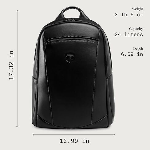 Nordweg Leather Laptop Backpack NW074B – Lightweight Daypack for Work, Travel & College – Fits Laptops up to 15.6" (Brown) in Saudi Arabia