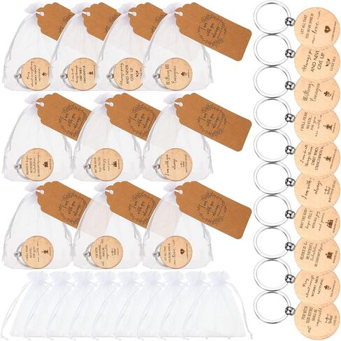Tatuo 30 Sets Christian Keychains Bulk Fathers Day Gifts Bible Verse Keychain Religious Gifts for Women Scripture Keychain Tag White Organza Bag for Women Men Church Favors(Rectangle) in Saudi Arabia