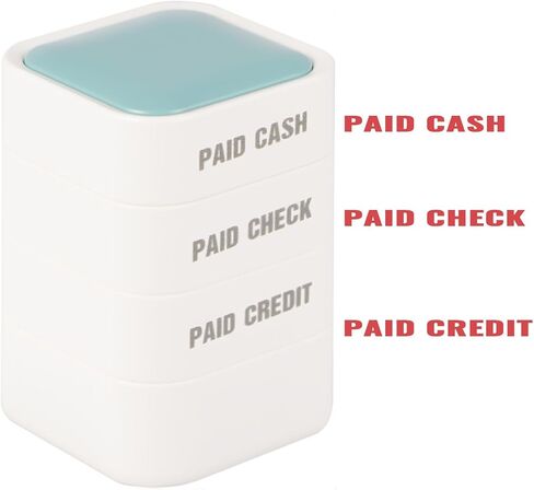 3-in-1 Paid Cash/Paid Check/Paid Credit Stamps in Full for Office, Pre Inked & Self Inking Rubber Finance Stamp Hand for Efficient Bookkeeping, Ordering, Accounting Work Business Management in Saudi Arabia