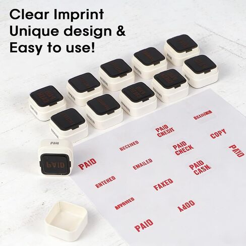 3-in-1 Paid Cash/Paid Check/Paid Credit Stamps in Full for Office, Pre Inked & Self Inking Rubber Finance Stamp Hand for Efficient Bookkeeping, Ordering, Accounting Work Business Management in Saudi Arabia