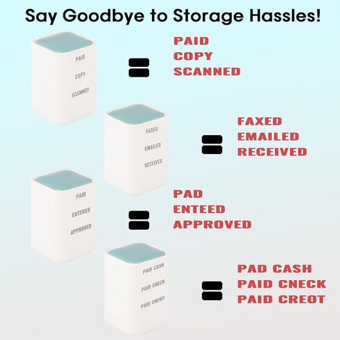 3-in-1 Paid Cash/Paid Check/Paid Credit Stamps in Full for Office, Pre Inked & Self Inking Rubber Finance Stamp Hand for Efficient Bookkeeping, Ordering, Accounting Work Business Management in Saudi Arabia