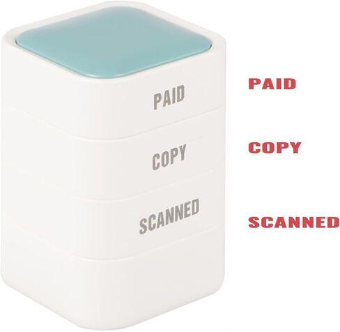 3-in-1 Paid Cash/Paid Check/Paid Credit Stamps in Full for Office, Pre Inked & Self Inking Rubber Finance Stamp Hand for Efficient Bookkeeping, Ordering, Accounting Work Business Management in Saudi Arabia