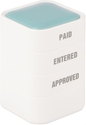 3-in-1 Paid Cash/Paid Check/Paid Credit Stamps in Full for Office, Pre Inked & Self Inking Rubber Finance Stamp Hand for Efficient Bookkeeping, Ordering, Accounting Work Business Management in Saudi Arabia