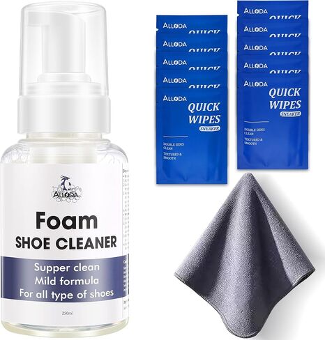 Alloda Shoe Cleaner, Rich Foam Clean 80Pairs, Suede Shoe Cleaner, Leather Cleaner, Sneaker Cleaner Kit, Shoe Cleaning Kit with Brush Towel, (clear) in Kuwait
