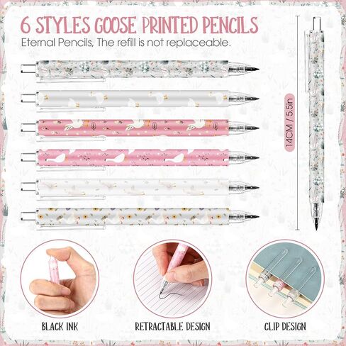 30 Pcs Goose Mechanical Pencils Bulk One Silly Goose Party Favors Retractable Geese Mechanical Pencils for Guest 1st Baby Shower Favor Farm Birthday Decoration Teacher Student Gifts in Saudi Arabia