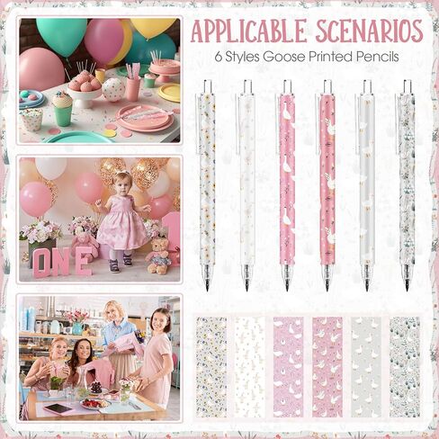 30 Pcs Goose Mechanical Pencils Bulk One Silly Goose Party Favors Retractable Geese Mechanical Pencils for Guest 1st Baby Shower Favor Farm Birthday Decoration Teacher Student Gifts in Saudi Arabia