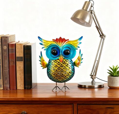 Cute Cat Owl Coin Bank Handicraft Art, Metal Cat Owl Coin Bank Decoration, Suitable for Bookshelves, Tables,Fireplaces, Room Decorations, Solving Your Coin Clutter Problem in Saudi Arabia