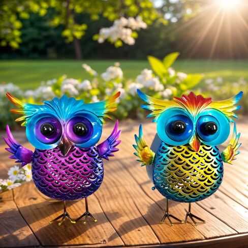 Cute Cat Owl Coin Bank Handicraft Art, Metal Cat Owl Coin Bank Decoration, Suitable for Bookshelves, Tables,Fireplaces, Room Decorations, Solving Your Coin Clutter Problem in Saudi Arabia