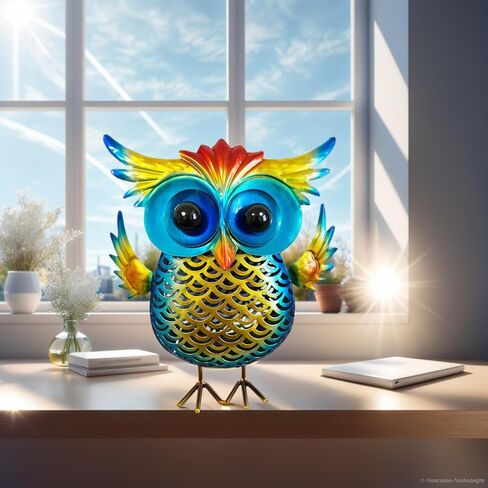 Cute Cat Owl Coin Bank Handicraft Art, Metal Cat Owl Coin Bank Decoration, Suitable for Bookshelves, Tables,Fireplaces, Room Decorations, Solving Your Coin Clutter Problem in Saudi Arabia