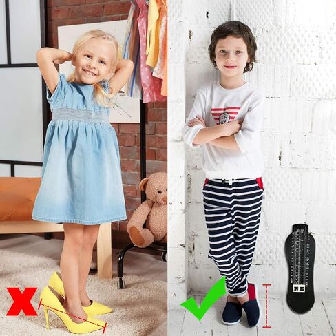 pozzolanas Foot Measurement Device Shoe Size Measuring Devices for Adults and Kids with Soft Tape Measure US Standard in Kuwait