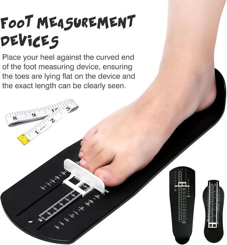 pozzolanas Foot Measurement Device Shoe Size Measuring Devices for Adults and Kids with Soft Tape Measure US Standard in Kuwait