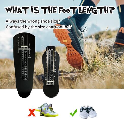 pozzolanas Foot Measurement Device Shoe Size Measuring Devices for Adults and Kids with Soft Tape Measure US Standard in Kuwait