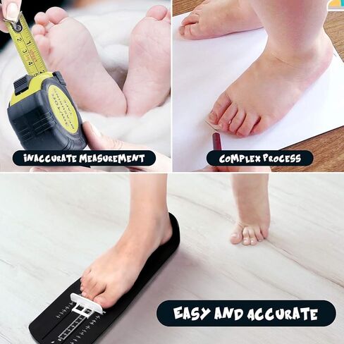 pozzolanas Foot Measurement Device Shoe Size Measuring Devices for Adults and Kids with Soft Tape Measure US Standard in Kuwait