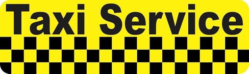 StickerTalk Taxi Service Magnet, 10 inches by 3 inches in Saudi Arabia