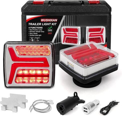 2Pcs 6.3" Oval Truck Trailer Led Tail,12V Trailer Lights with Reflector, Led Trailer Lights Flush Mount in Kuwait