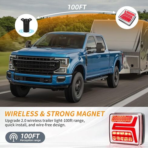 2Pcs 6.3" Oval Truck Trailer Led Tail,12V Trailer Lights with Reflector, Led Trailer Lights Flush Mount in Kuwait